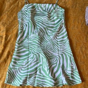 Princess Polly green zebra dress